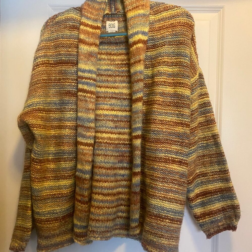 BDG Urban Outfitters Rainbow Frankie Knit Cardigan Sweater
